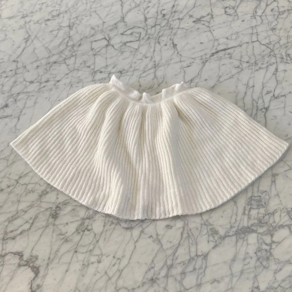 Vintage Poncho Sweater Cape Shrug Knit Crème Toddlers Sz 7/8
